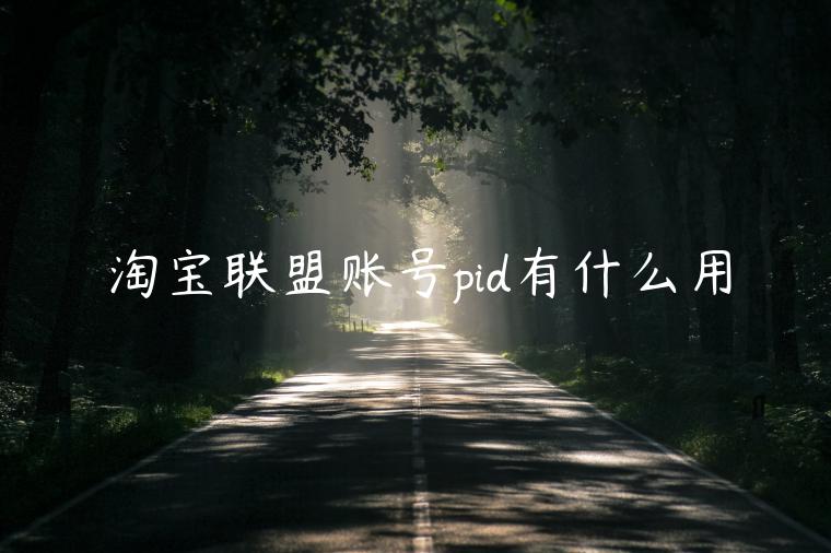 淘寶聯(lián)盟賬號(hào)pid有什么用